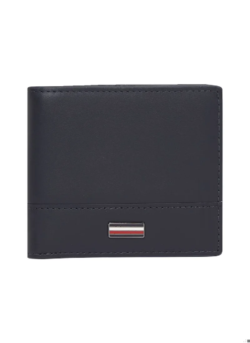 TOMMY HILFIGER Men's Corporate Bifold Wallet - Leather, Blue