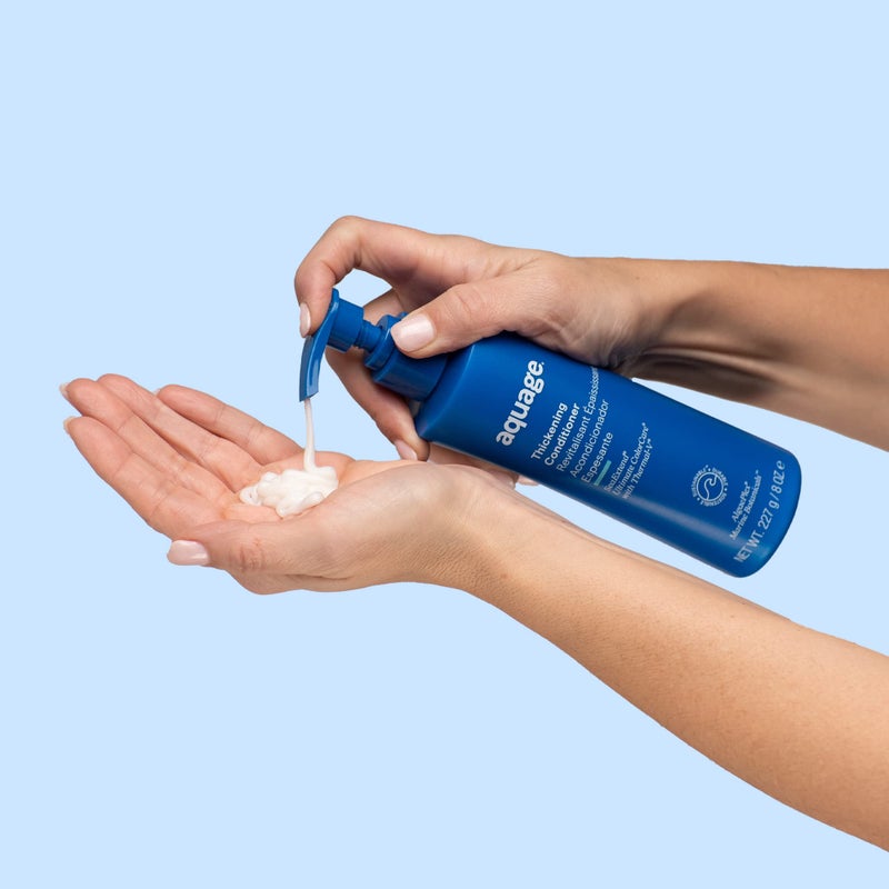 AQUAGE SeaExtend Thickening Conditioner, Thermal-V Technology Seals Heat Out, Adds Volume, Shine, Fullness Without Frizz, 8 oz - Image 5