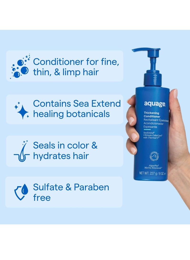 Aquage Aquage SeaExtend Thickening Conditioner, Thermal-V Technology Seals Heat Out, Adds Volume, Shine, Fullness Without Frizz, 8 oz.  - Image 3