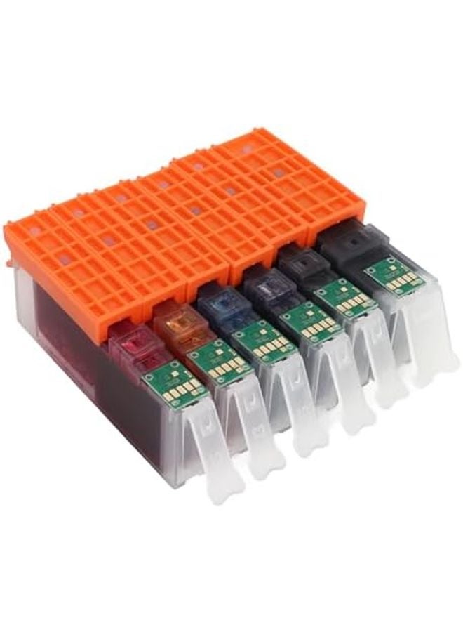 Canon PIXMA Printer Ink Cartridge 6 Color Set for TS707 TR8570 TS8170 TS8270 TS9170 Models - Image 2
