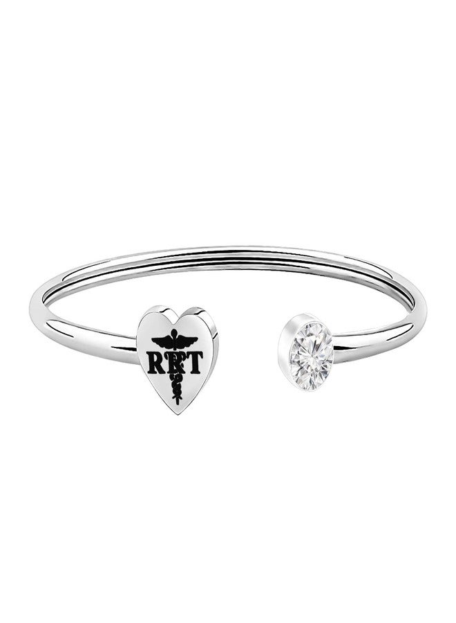 SEIRAA RRT Bracelet Registered Respiratory Therapist Gift RRT Therapy Jewelry for Nursing School Graduation (RRT bangle) - Image 1