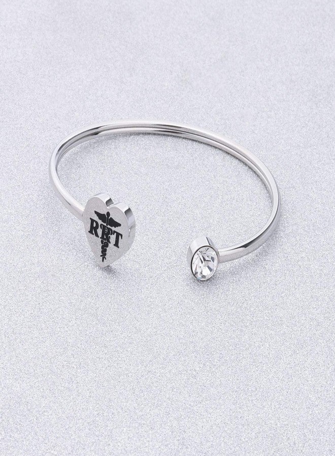 SEIRAA RRT Bracelet Registered Respiratory Therapist Gift RRT Therapy Jewelry for Nursing School Graduation (RRT bangle) - Image 2