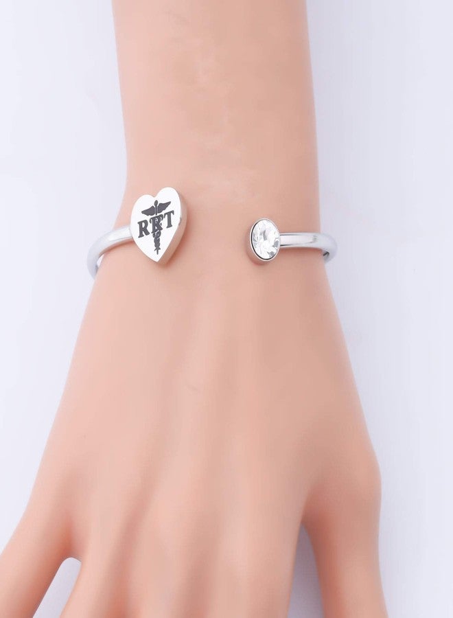 SEIRAA RRT Bracelet Registered Respiratory Therapist Gift RRT Therapy Jewelry for Nursing School Graduation (RRT bangle) - Image 3