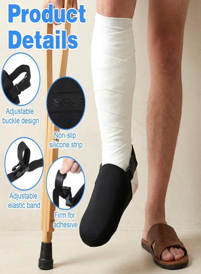 Classicseali Cast Toe Cover,Non-Slip Adjustable Cast Sock Cover for Foot,Soft Warm Foots Casts Sock for Women Men, for Leg Casts Covers Foots and Ankle, Black - Image 3