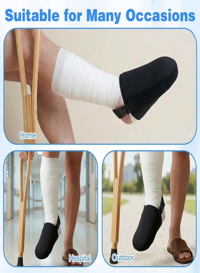 Classicseali Cast Toe Cover,Non-Slip Adjustable Cast Sock Cover for Foot,Soft Warm Foots Casts Sock for Women Men, for Leg Casts Covers Foots and Ankle, Black - Image 5