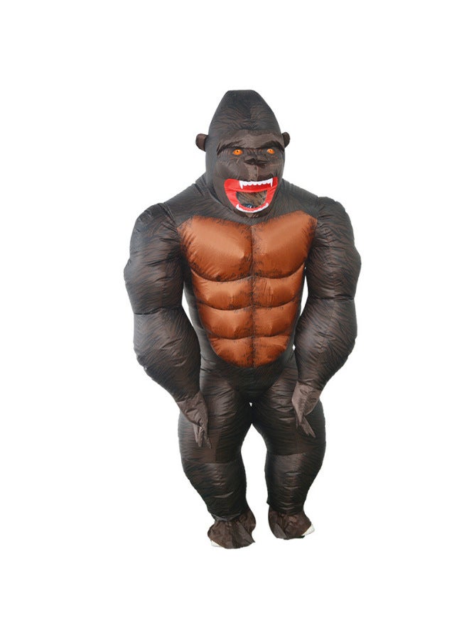 Loquat Funny Costume Walking Props Bar KTV Party Toy Doll Costume King Kong Skull Island Inflatable Costume-Color:Youth Model 110-150cm-Specification:One Size Fits All - Image 2
