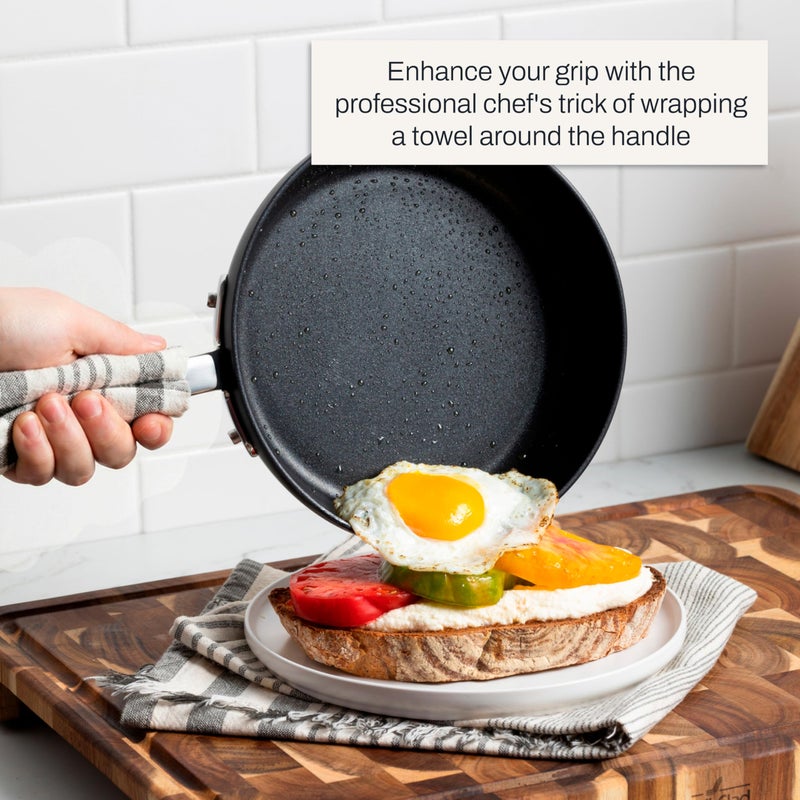 All-Clad HA1 Hard Anodized Nonstick Fry Pan 12 Inch Induction Oven Broiler Safe 500F, Lid Safe 350F Pots and Pans, Cookware Black - Image 5