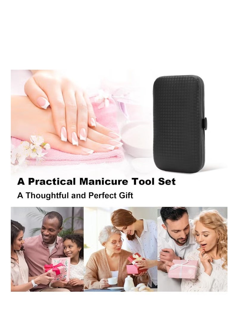 طقم أدوات مانيكير وباديكير 12 في 1 – مجموعة متكاملة لتقليم الأظافر والعناية باليدين والقدمين، قصافات ومقصات احترافية في حقيبة أنيقة - Image 3
