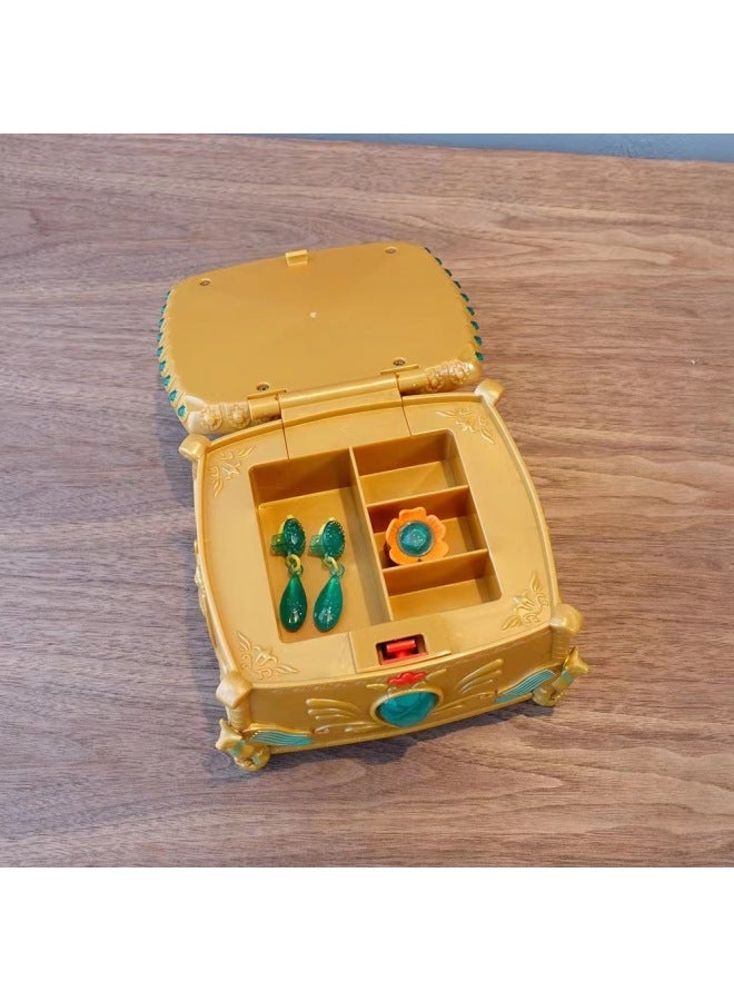 Play House Toy Princess Elena Sound And Light Dressing Box Girl Earrings Ring Jewelry Storage Box-Color:Elena Music Box  - Image 5