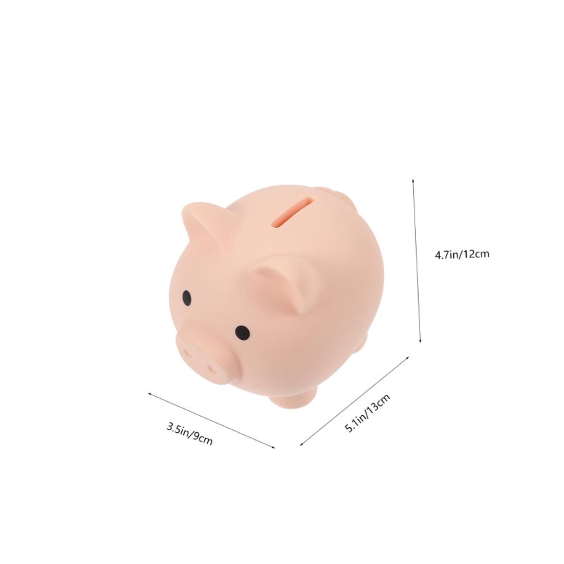 Pink Vinyl Piggy Bank for Boys Girls Shatterproof Home Decor Birthday Storage Jar - Image 3