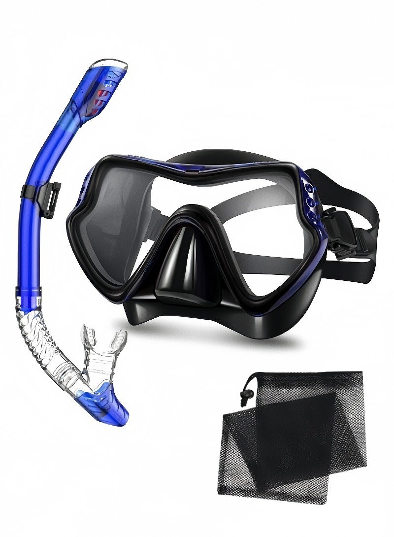 كيبي قناع الغوص بنظام التنفس الجاف الأحدث، قابل للطي بزاوية 180 درجة، نظارات غوص بانورامية بزجاج مقوّى مقاوم للضباب والتسرب، معدات غوص للبالغين والشباب. - Image 1