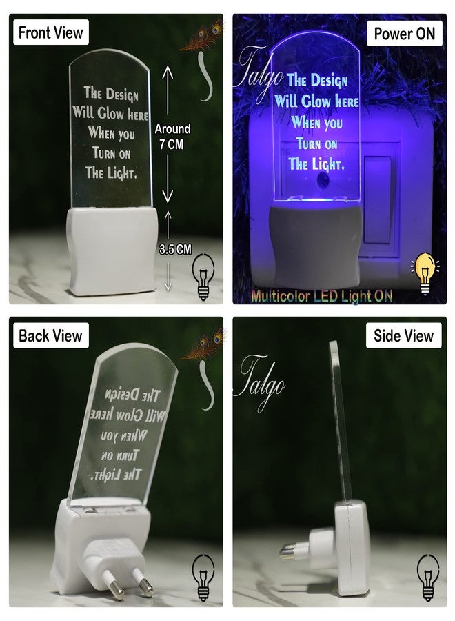 UKANI Krishna 3D Optical Illusion Acrylic Night Lamp, 7 Colors RGB Auto Colour Changing LED Plug and Play Night Light, Office Light, Best for Gift - Pack of 1 (SD010,Multicolour, 3 Inch) - Image 2