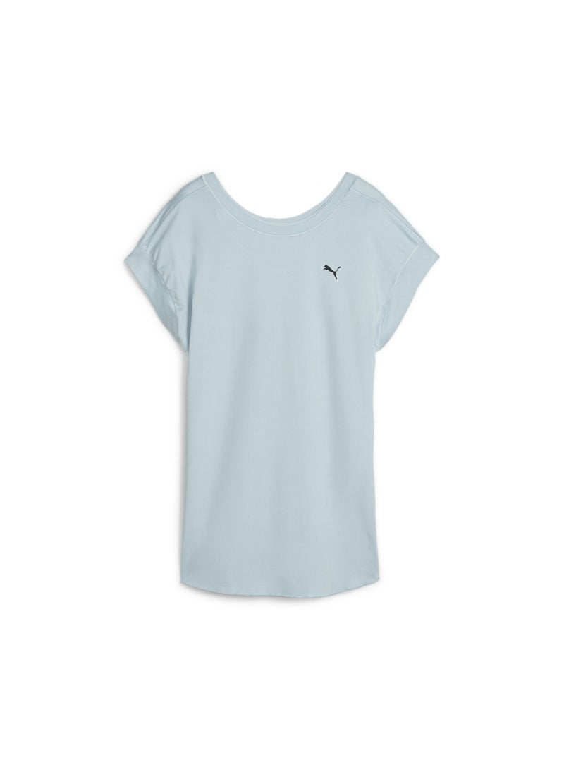 PUMA Maternity STUDIO Womens Blue Training T-shirt - Image 1