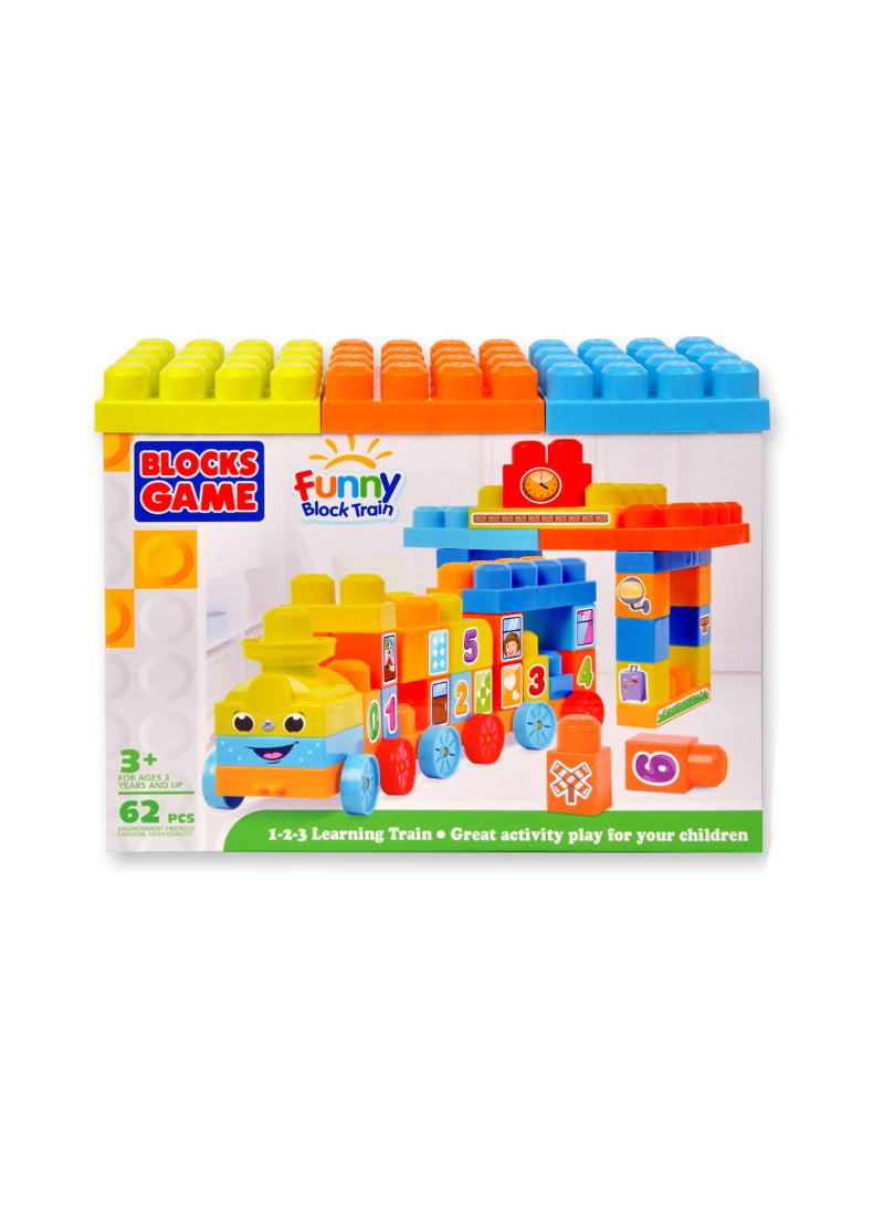 فاميلي مكعبات قطار التعليمي 50 قطعة  22-2883678 - Image 3