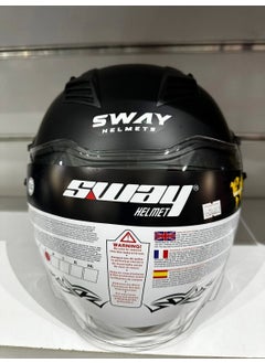 sway Helmet SW-766 Matte Black Chinless with Sunglasses  - Image 3