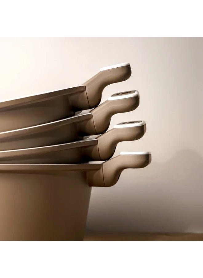 جوليا طقم أواني طهي جوليا إيليت بروف، 8 قطع مع أغطية - بني - بيج جرانيت غير لاصق - مناسب للطهي بالحث - Image 4