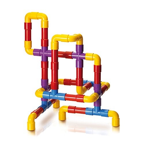 Quercetti Tubation - 40 Piece Interlocking Pipeline Maze Building Set - Open Ended Construction Toy for Ages 3 and Up (Made in Italy) Multi - Image 3