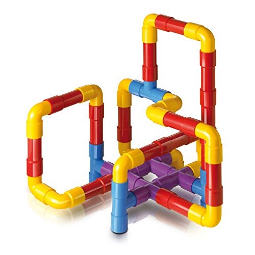 Quercetti Tubation - 40 Piece Interlocking Pipeline Maze Building Set - Open Ended Construction Toy for Ages 3 and Up (Made in Italy) Multi - Image 4
