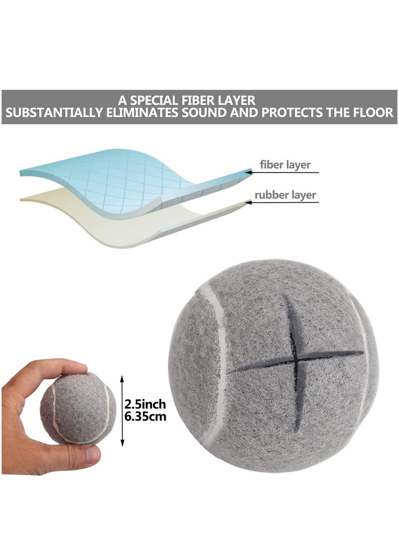 KASTWAVE Precut Walker Tennis Balls, 4 Pcs Universal Walker Glide Balls, Walker Accessories for Seniors Fit Most Walkers,for Furniture Legs and Floor Protection - Image 2