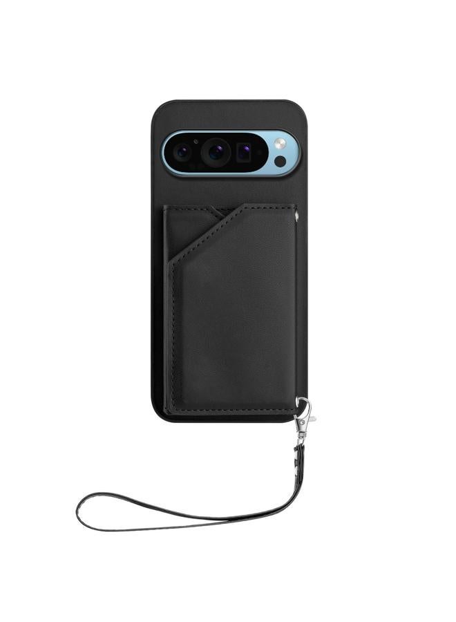 S-TOP Case For Google Pixel 9 Pro Skin Feel Four Card Slots Phone Case with Wrist Strap - Image 2