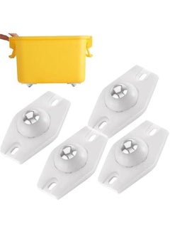 Generic Self Adhesive Wheels - Swivel Wheels Caster Wheels | Ball Bearing Rollers Sticky Swivel Pulleys | - Ball Bearing Rollers | Easy to Use Dhesive Wheels Rolling Feet | for Flower Pots Trash Cans  - Image 1