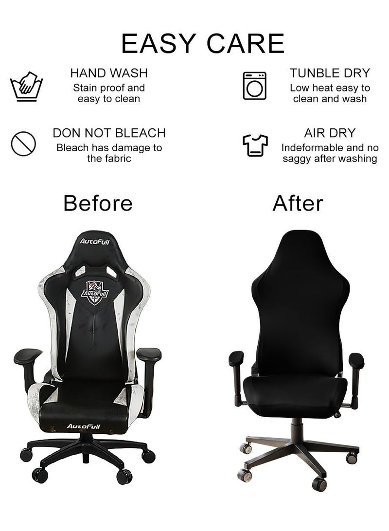 MIXDE Gaming Chair Covers Stretch Washable Computer Chair Slipcovers for Armchair, Swivel Chair, Reclining Racing Gaming Chair,Computer boss Chair - Image 5