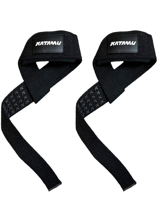 Katamu Weight Lifting Strap | Lift More | , Premium Weight Lifting Straps (Black) - Image 1