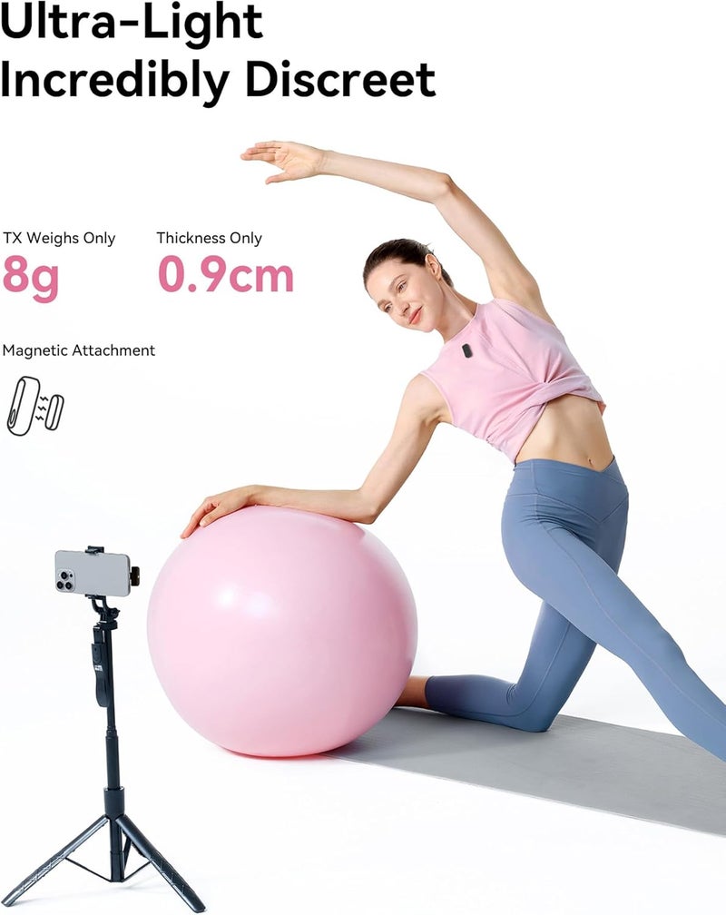 hollyland A1 Duo ميكروفون صغير لاسلكي لـ iPhone و Android مع حالة شحن USB-C - Image 5
