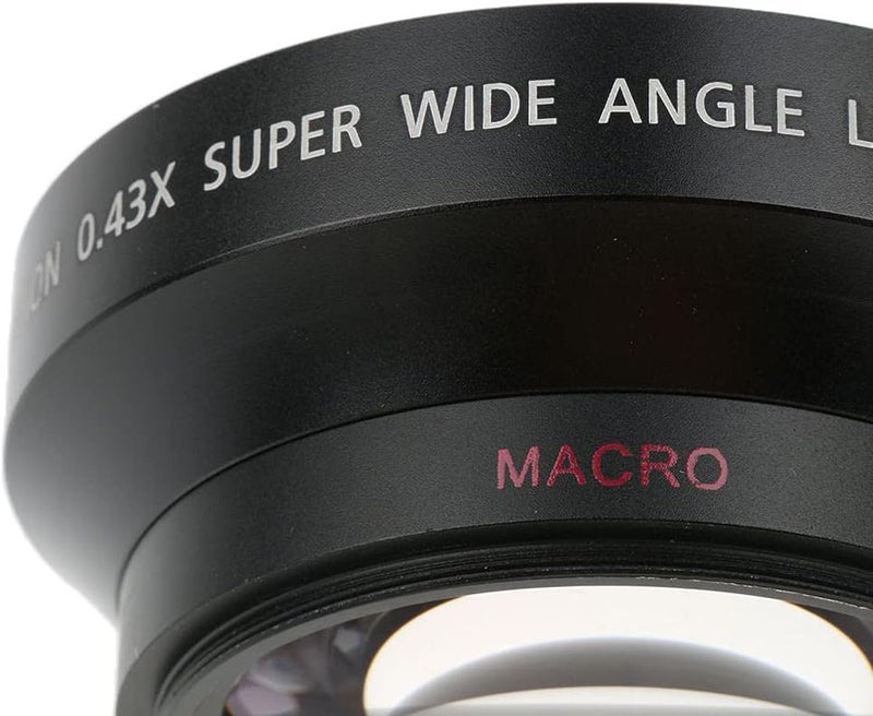 klarako 62mm 0.43X Wide Angle + Macro Conversion Lens for Canon SLR Camera DV 0.43X67 Universal (Black) - Image 5