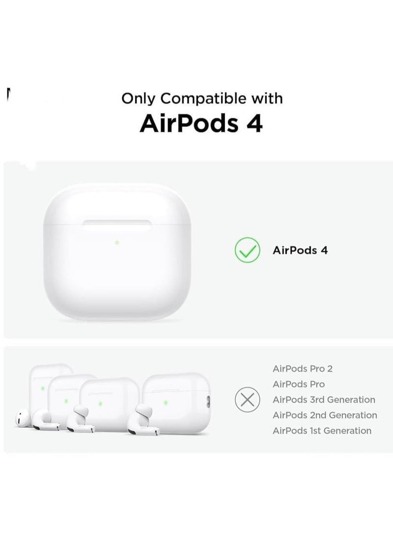 AirPods 4 Case with Phone Stand, Secure Lock Design Silicone Protection with Leather Texture for Airpod 4 (Black Pink)  - Image 2