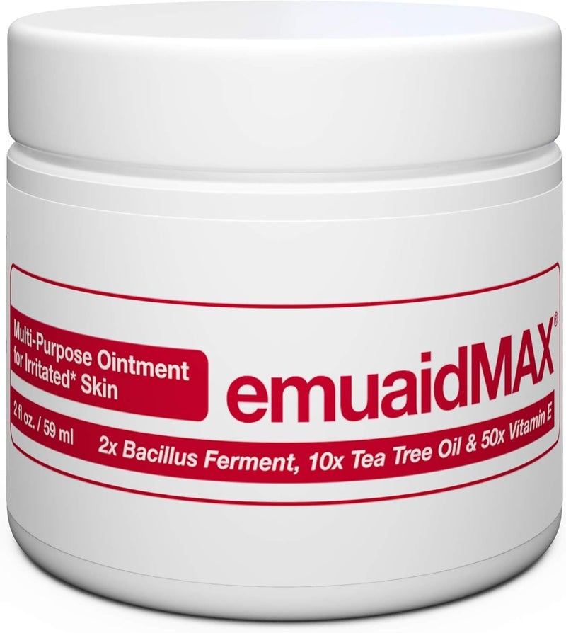 emuaid EMUAIDMAX Ointment for Itchy Skin Conditions Maximum Strength Treatment for Athletes Foot Psoriasis Jock Itch Anti Itch Rash Eczema Cold Sores Blisters and Skin Yeast Infection 2 oz - Image 1