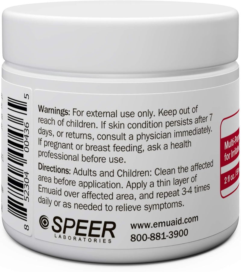 emuaid EMUAIDMAX Ointment for Itchy Skin Conditions Maximum Strength Treatment for Athletes Foot Psoriasis Jock Itch Anti Itch Rash Eczema Cold Sores Blisters and Skin Yeast Infection 2 oz - Image 3