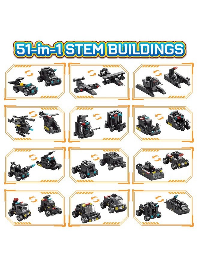 HISTOYE 51-in-1 Robot Building Kit for Kids Stem Building Toys Erector Set for Boys 8-12 Engineering Stem Projects Construction Building Blocks Toys Gifts for Boys Kids Age 6 7 8 9 10 11 12 Year Old - Image 3