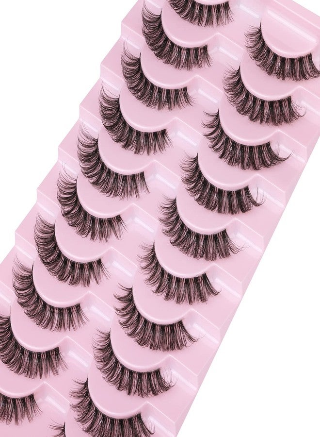 Kiromiro Lashes Natural Look Faux Mink Eyelashes Wispy Clear Band Lashes That Look Like Extensions Natural False Lashes Invisible 3D Strip Eyelashes Pack - Image 4