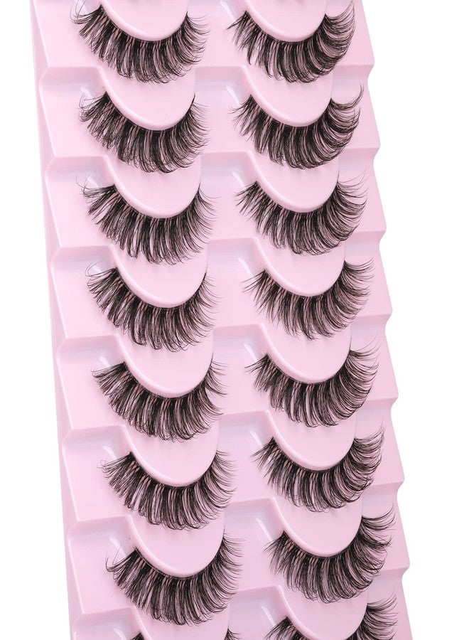 Kiromiro Lashes Natural Look Faux Mink Eyelashes Wispy Clear Band Lashes That Look Like Extensions Natural False Lashes Invisible 3D Strip Eyelashes Pack - Image 3