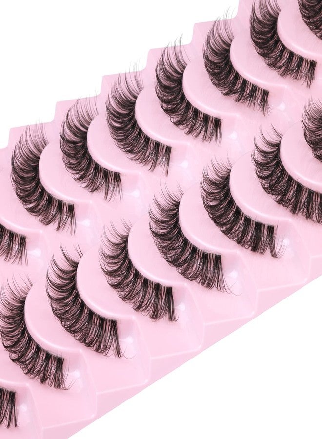 Kiromiro Lashes Natural Look Faux Mink Eyelashes Wispy Clear Band Lashes That Look Like Extensions Natural False Lashes Invisible 3D Strip Eyelashes Pack - Image 5