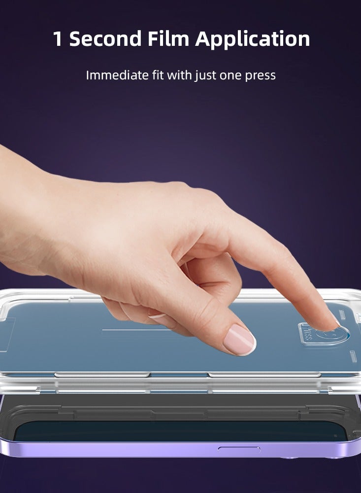 بيوينتي بكج حماية ايفون 14 برو ماكس 3 في 1 . شاشة حماية نانو ضد الكسر والخدوش . جراب شفاف . حماية عدسة الكاميرا - Image 5