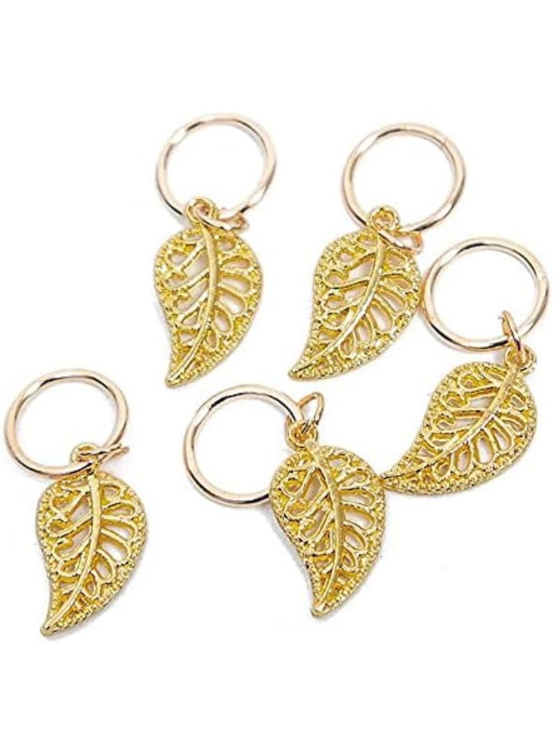 Luckam 80 قطعة من حلقات مجوهرات الشعر زينة لفائف الشعر من الألمنيوم حلقات ضفائر الشعر حلقات دريدلوك أساور الشعر المعدنية خرز ضفائر الشعر لملحقات الشعر - Image 5