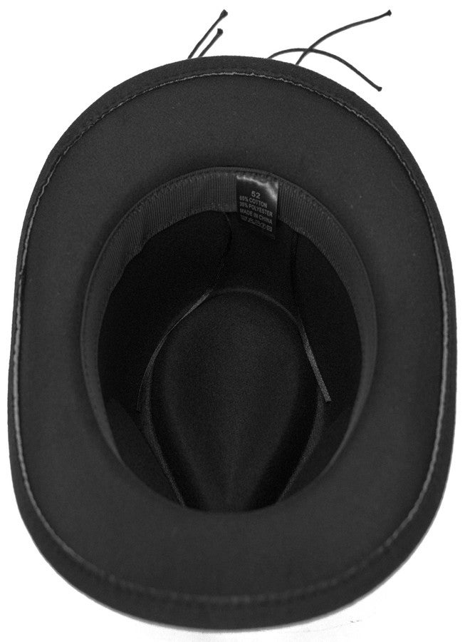 Vikodah Kids Western Cowboy Hat Wide Brim with Band Wool Felt Vintage Jazz Fedora Cowgirl Hats for 3-7 Years Boys Girls - Image 4