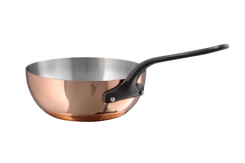 مقلاة شيف من النحاس المصقول والفولاذ المقاوم للصدأ Mauviel MHeritage M150CI بسعة 21qt مصنوعة في فرنسا