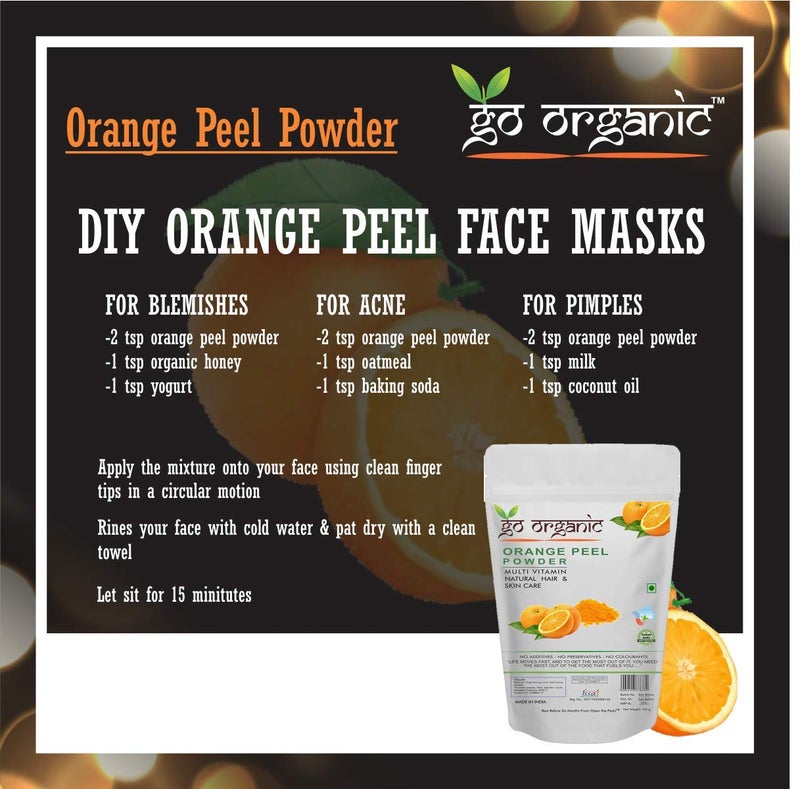 Go Organic Orange peel powder for hair conditioning skin care 150 gm - Image 5