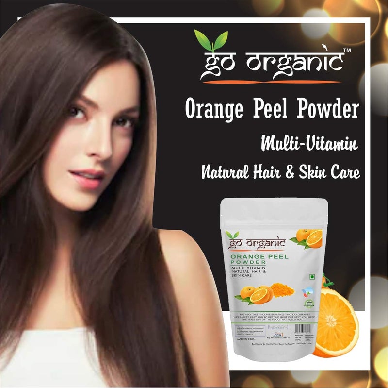 Go Organic Orange peel powder for hair conditioning skin care 150 gm - Image 2