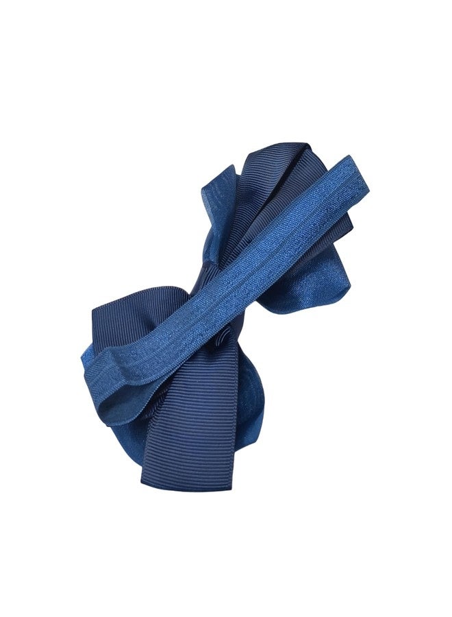 Fairytale Girls' Elegant Satin Hair Bow Headband, Large Size Bow Hairband. - Image 3