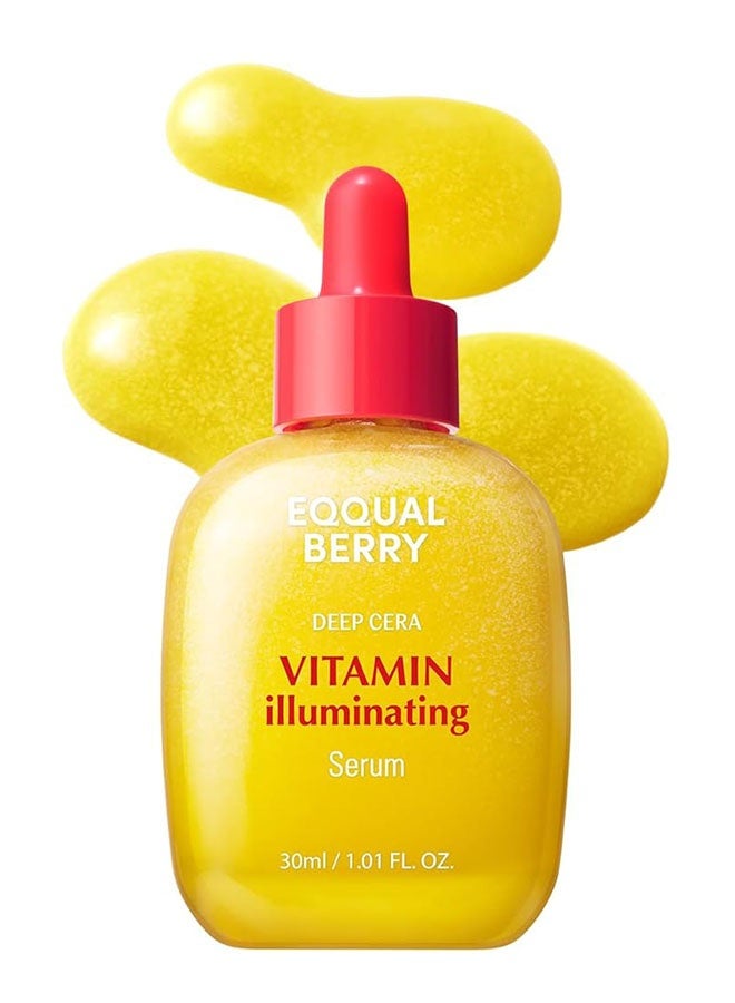 eqqualberry Deep Cera Vitamin Illuminating Serum 30 ml, Brightening Serum with Vitamin C, Strengthens Skin Barrier, Reduces Dark Spots and Skin Brightening for All Skin Types - Image 1