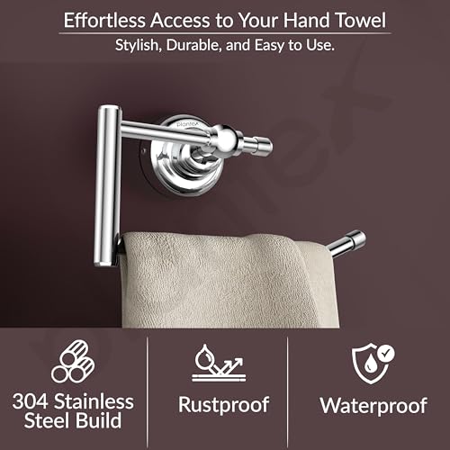 Plantex 304 Grade Stainless Steel Towel Ring/Napkin Hanger for Kitchen/Towel Holder for Wash Basin/Bathroom Accessories, Skyllo (Chrome Finish) - Image 4