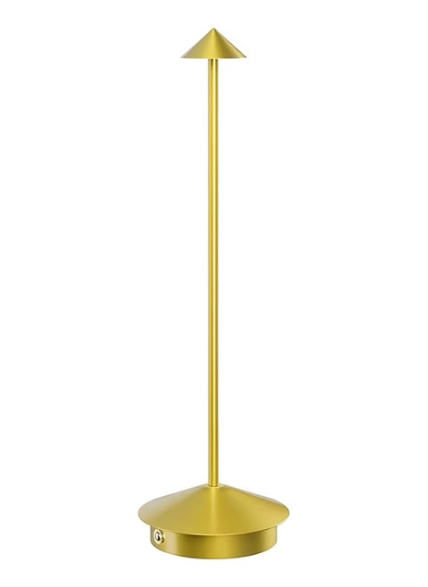 Rechargeable Desk Light with Touch Sensor Cordless LED Table Lamp, Three-Level Dimmable, Ideal for Bars/Cafes/Restaurants/Bedrooms/Camping Sites (Gold)