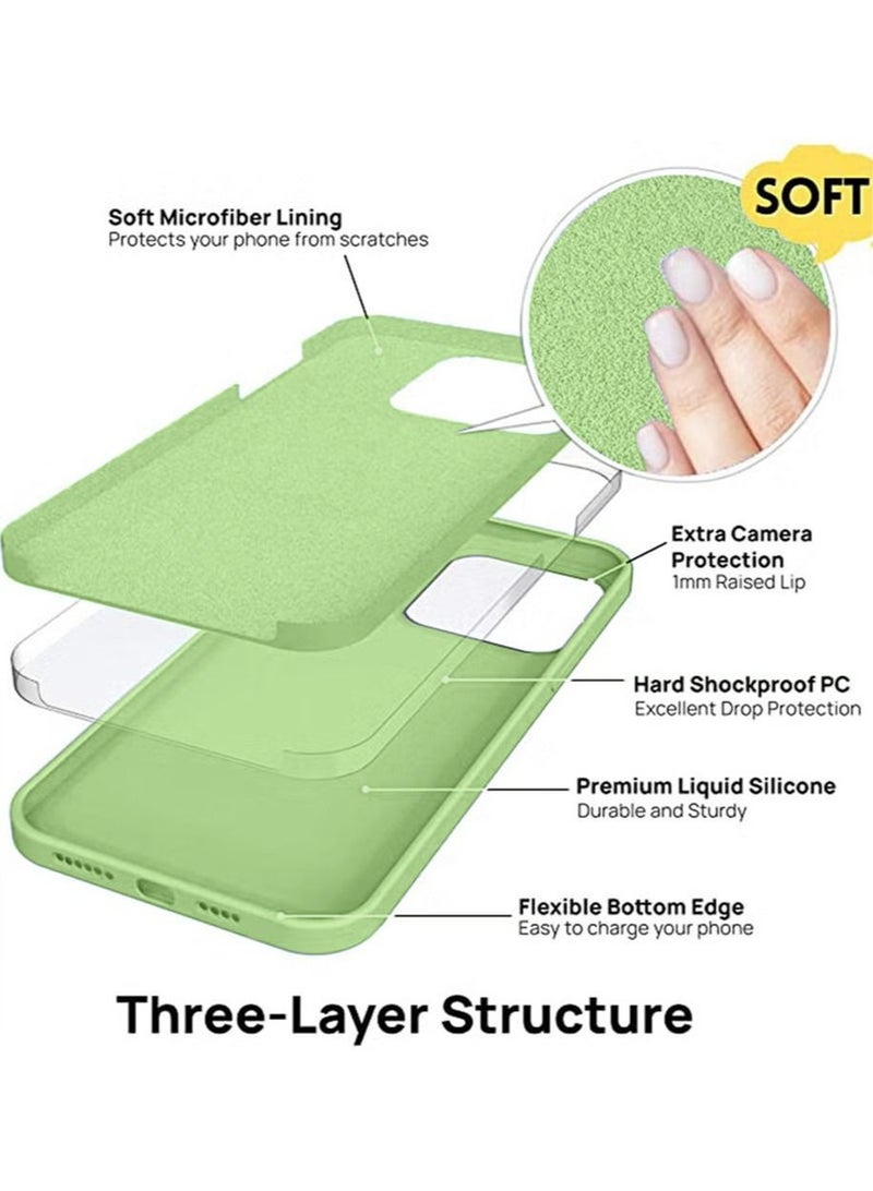 iPhone 15 Pro Max Mobile Case Cover with Soft Liquid Silicone Protection Anti-Scratch Shockproof Accessories Slim Protective Back Cover with Comfortable Hold Touch Feeling and Anti-fingerprint - Image 3