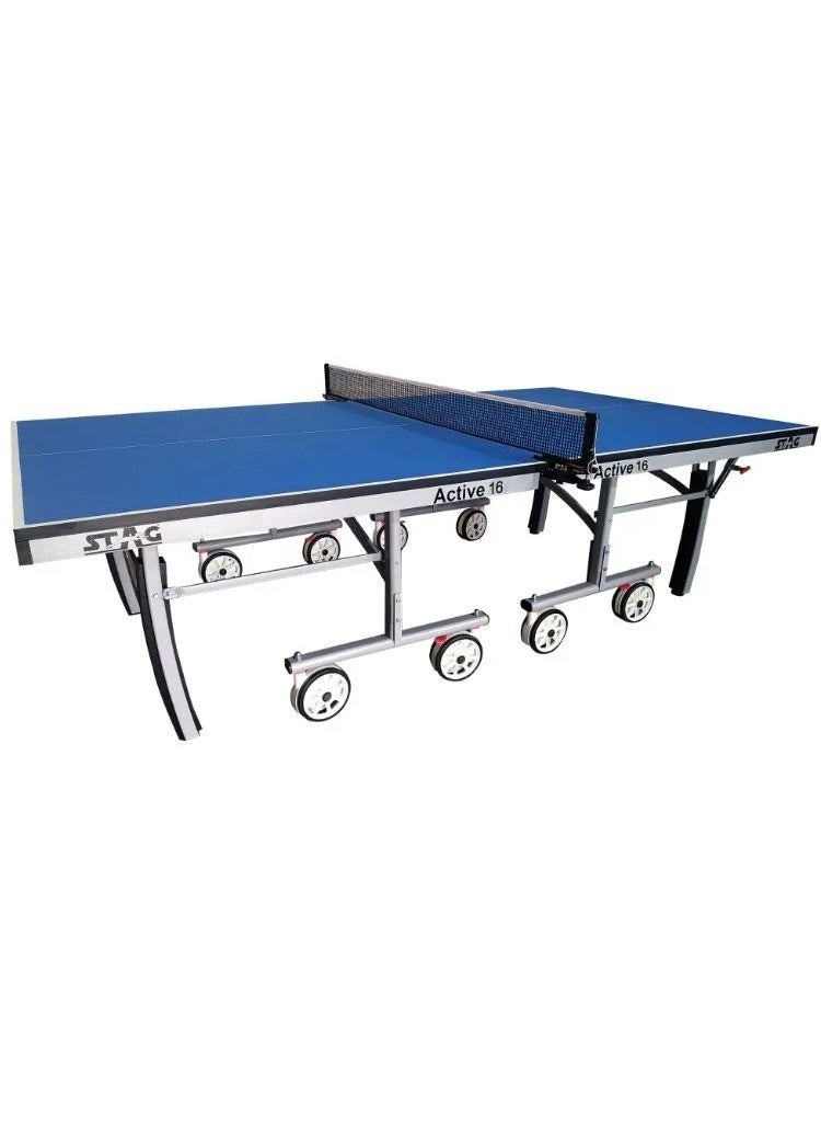 ستاج طاولة تنس الطاولة Stag Active 16 - أداء ممتاز، سطح DuPont المضاد للتوهج، وضع التشغيل والارتداد على مستوى البطولة - Image 1