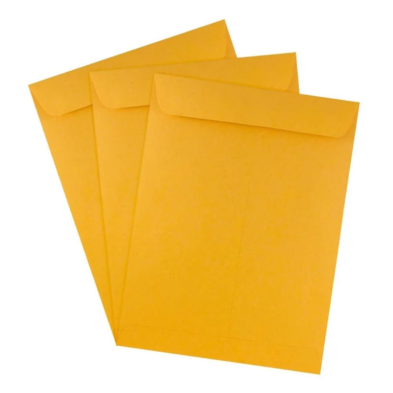 sudyut 10X12 Inch (Pack of 50) Laminated Yellow Paper Envelope A4 size Ideal For Home Office Business Corporate | For Secure Mailing cheques Letters Documents | Poly Laminated inside | 100 GSM | A4 - Image 4