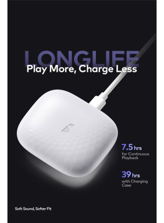 Buds Air 5e In-Ear buds ,immersive 360-degree sound ,Earbuds Touch Control, 39Hrs Long Playtime Earphones white - view 5